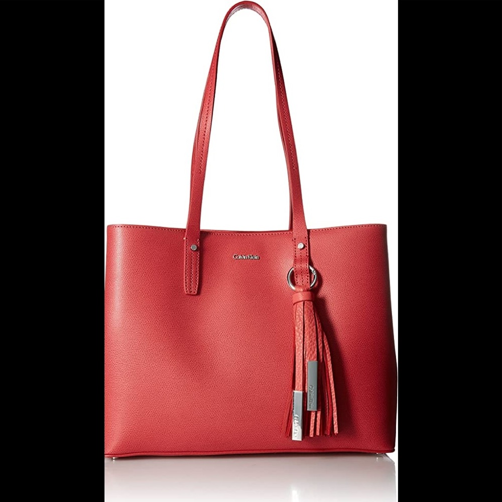 ❤️Calvin Klein Maggie Mercury Leather East/West Tote